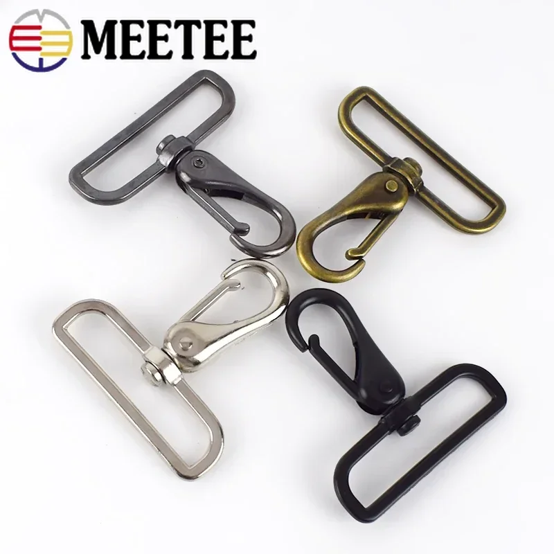 2/4Pcs 50mm Metal Leather Buckles Bag Strap Belt Swivel Hook Trigger Clip Buckle Hardware Clasp DIY Luggage Accessories BF403