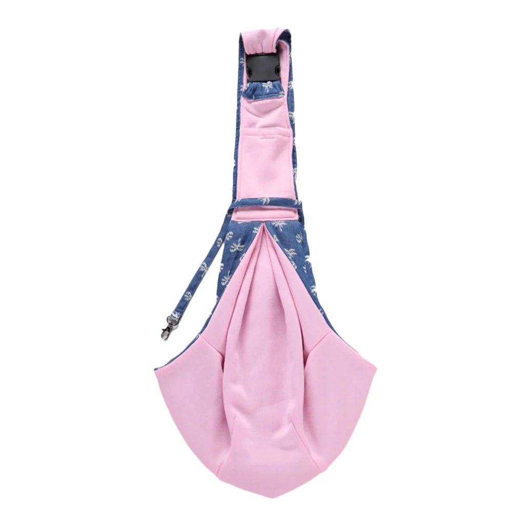 

Outdoor Pet Bag Thick Polyester Texture Pet Shoulder Bag Blue with Zipper Pocket for Walking Hiking Travelling