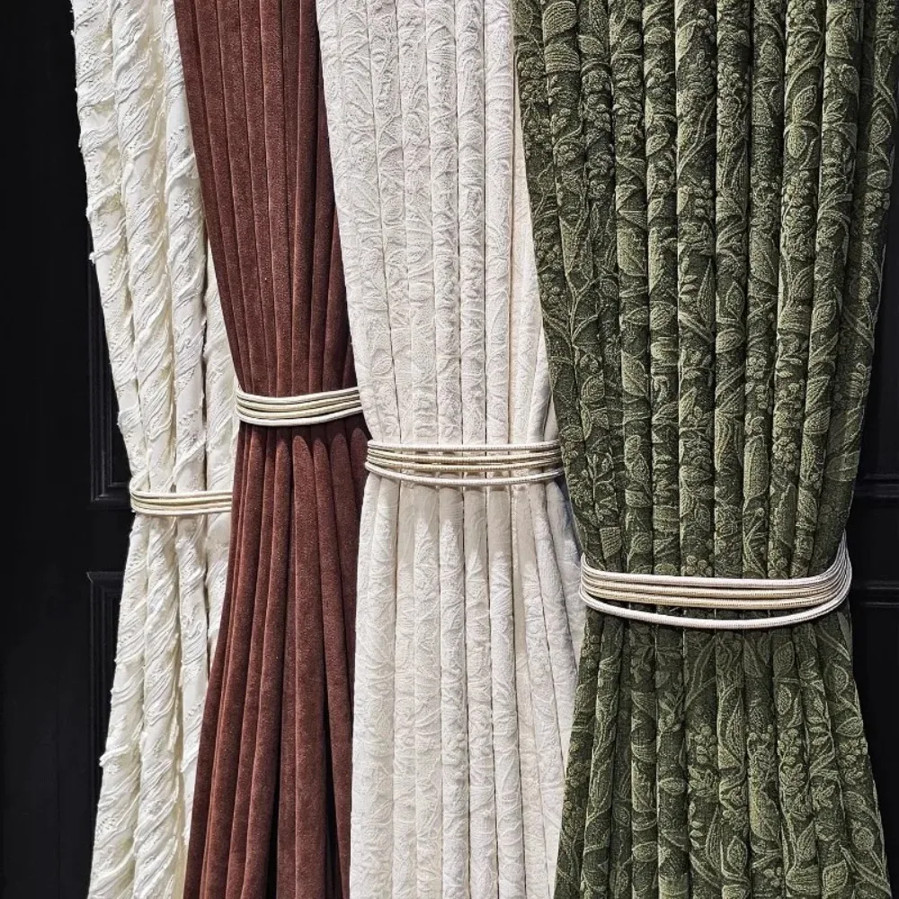 

Роскошные антикварные европейские зеленые синельные жаккардовые плотные шторы высокого качества, новые шторы на заказ для виллы, гостиной, спальни