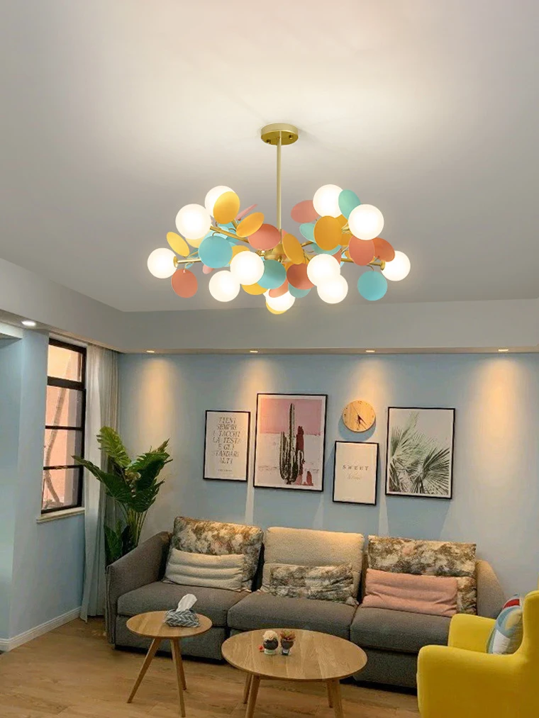 

Children's lamps Led decorative lamp Chandelier For The baby Room Nursery Bedroom girl Modern Living Room With Petals Lighting