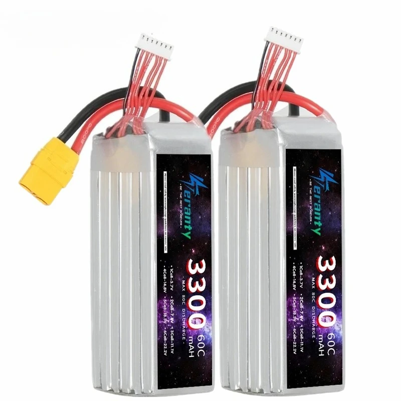 

6S 3300mah Lipo Battery 60C RC Car Boats Drone Parts With Deans T XT60 XT90 Plug 22.2V Battery for Remote Controlled Toys