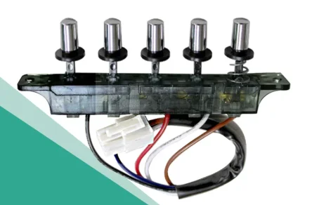 5-Key Range Hood Switch Panel with Socket - Professional Kitchen Oil Smoke Ventilation Control for Efficient Cooking