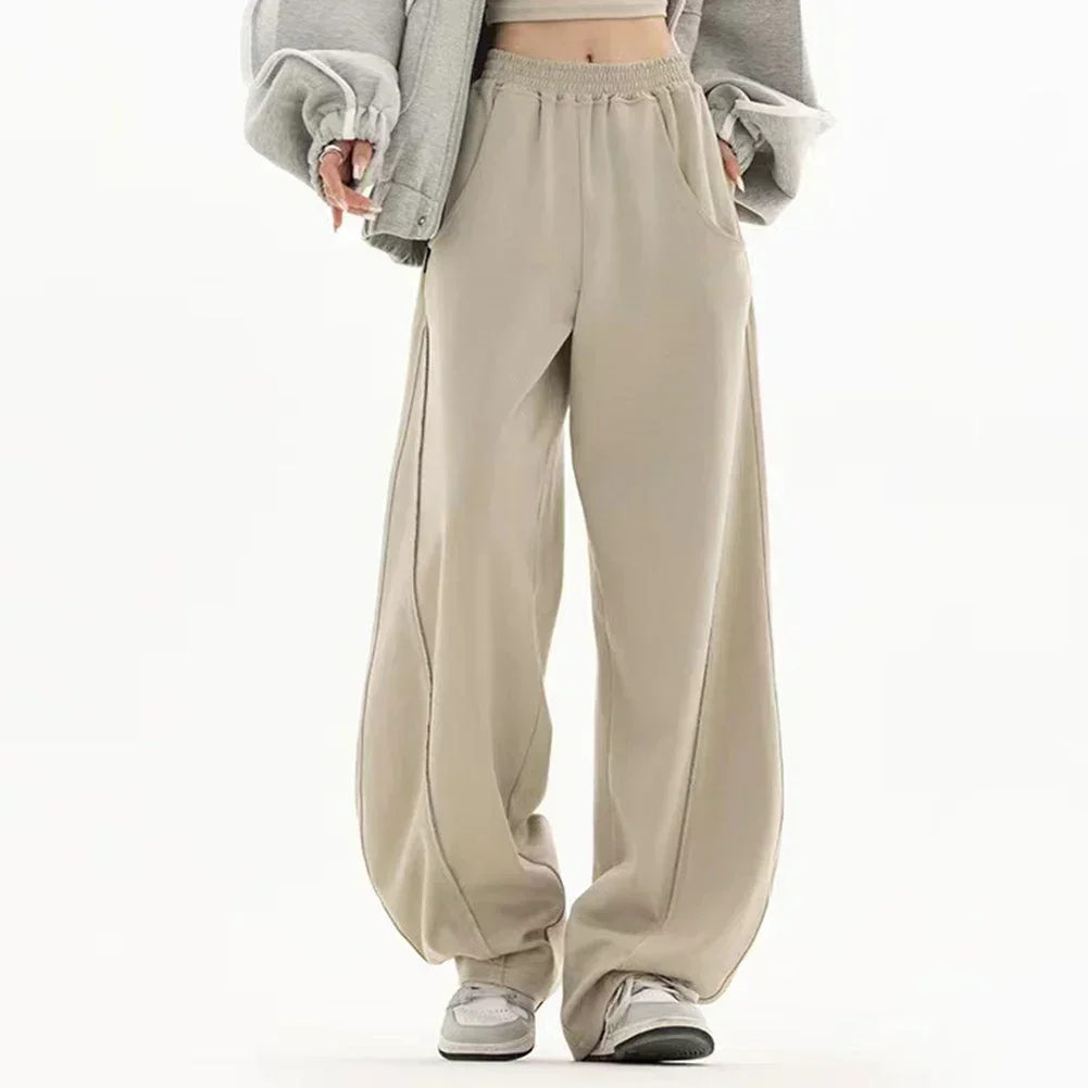 Women's Sports Pants Straight Leg Loose Wide Leg High Waist Casual Sports Pants
