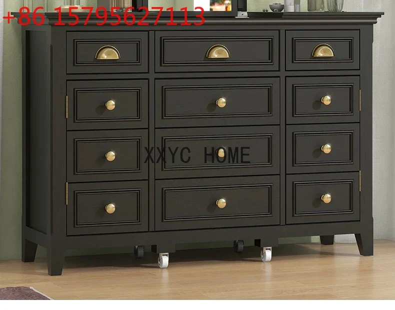 

Черный винтажный комод в стиле средневековья, легкий люкс, с подсветкой