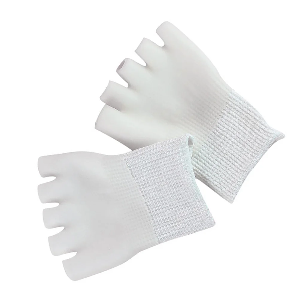 1 paire de chaussettes hydratantes en Gel à 5 orteils pour femmes, en coton à bout ouvert, extensibles et antidérapantes, chaussettes de récupération de Spa, outil de soins des pieds pour dames