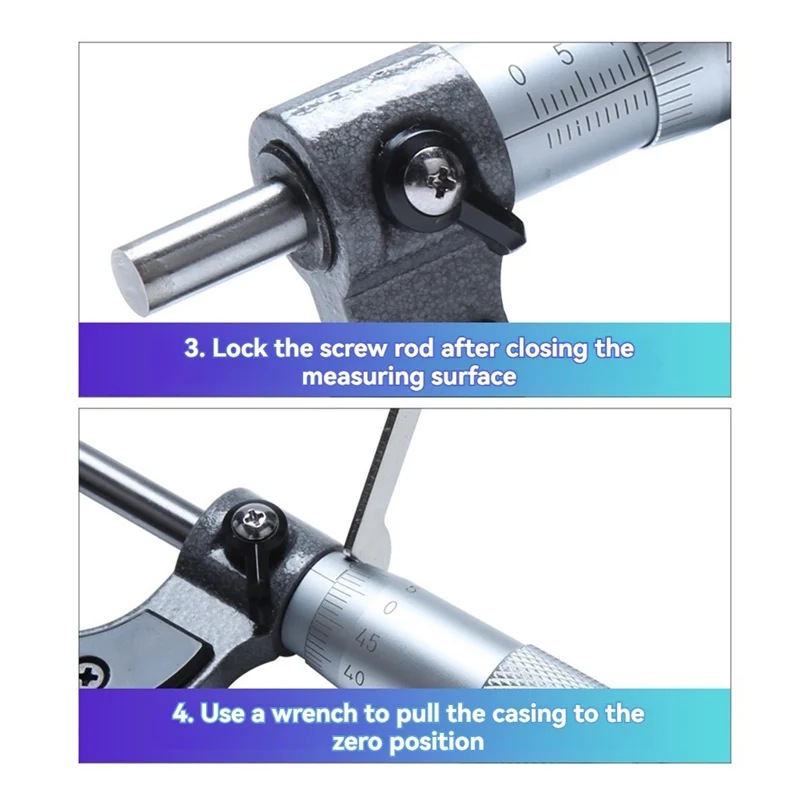 Ljl medidor preciso micrômetro 0-25mm 0.01mm fora métrico caliper medição micrômetro ferramenta micrômetro mecânico