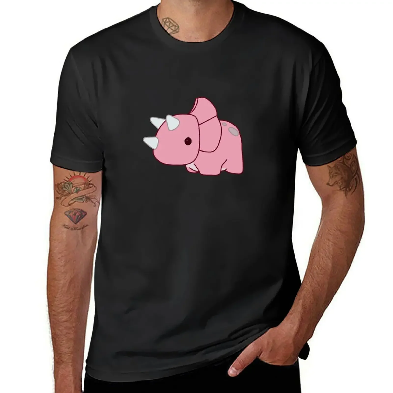 Pink Triceratops Dinosaur T-Shirt shirts graphic tee new gifts and t-shirts sweat mens fashion
