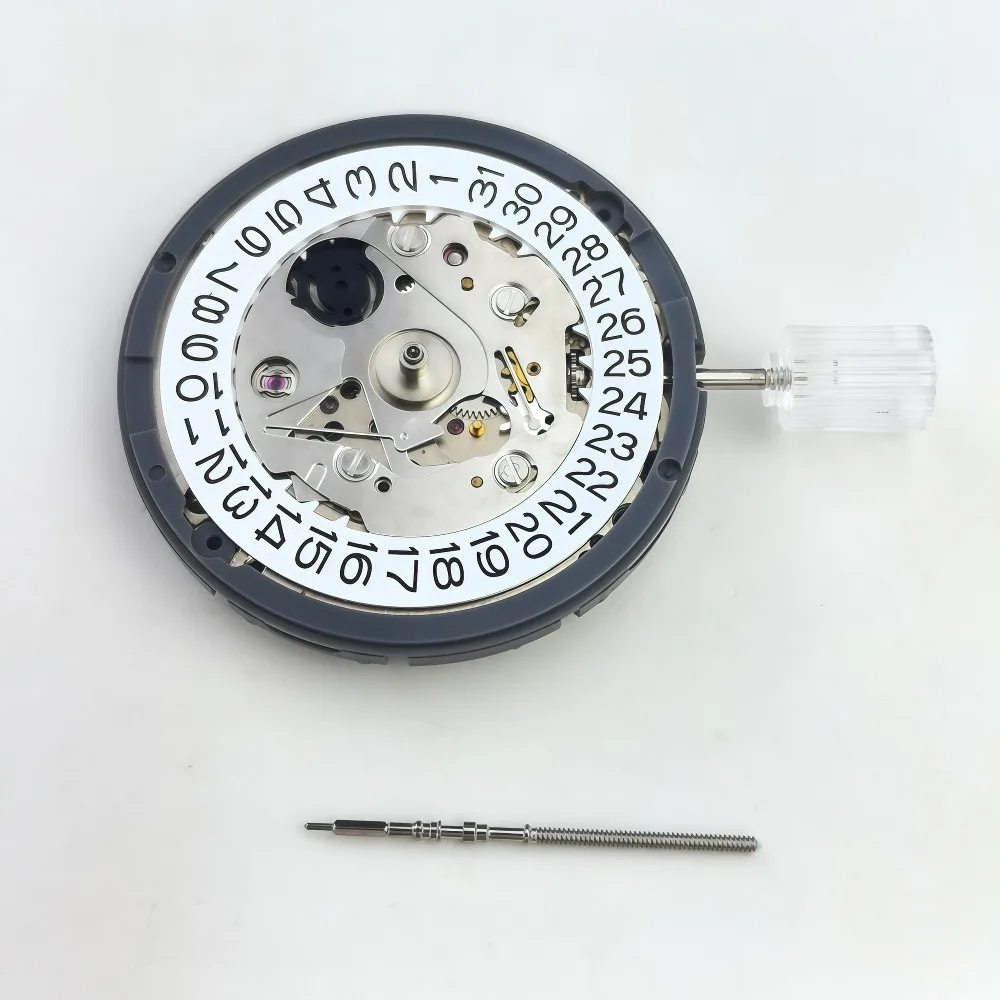 حركة ميكانيكية أوتوماتيكية يابانية NH35 - 24 جوهرة، دقة عالية، التاريخ عند الساعة 3:00، قطع غيار حركة الساعة ذاتية الملء