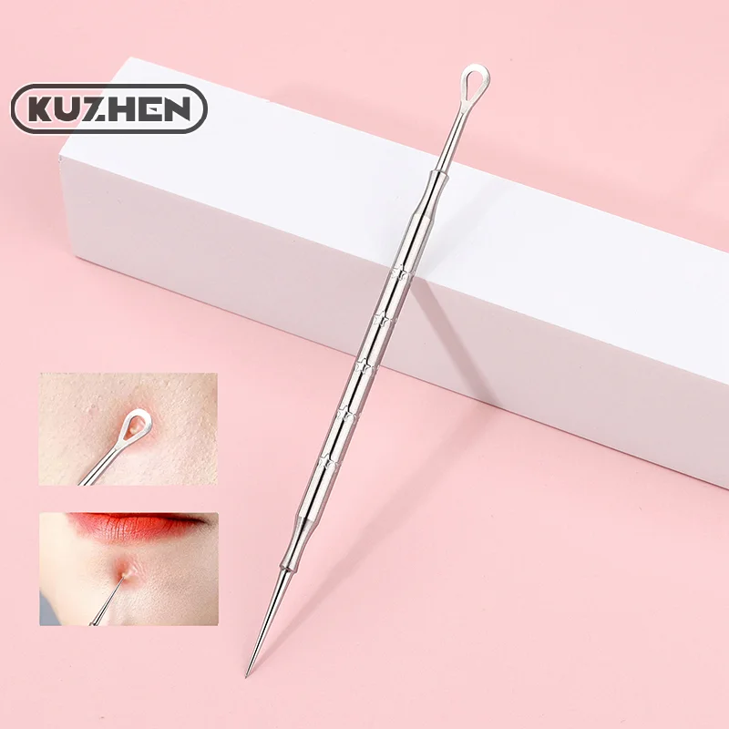 Black Dot Pimple Blackhead Remover Tool Needles For Squeezing Acne Tools Spoon For Face Cleaning Comedone Extractor Pore Cleaner