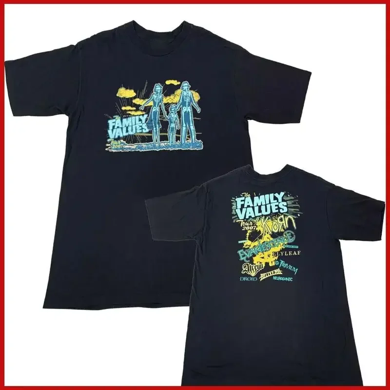 Korn Family Values Concert Tour 2007 T Shirt 2 Sides