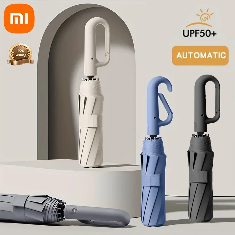 Xiaomi Umbrella 30 Bones Reinforced Windproof Automatic Folding Umbrella Handle Strong Wind Water Resistant outdoors Umbrella