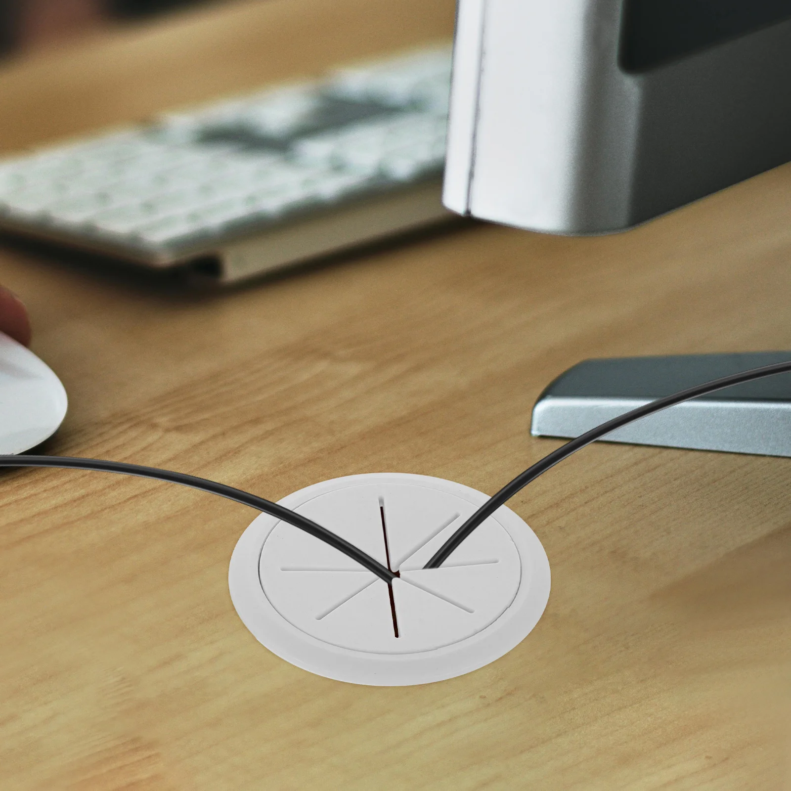 

4Pcs Round Wire Hole Cover for Desktop Cable Grommet Organizer Desk Cord Management Clean Workstation Setup Desk Grommet