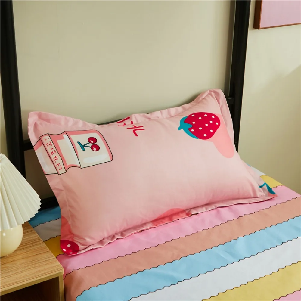 AISIRUI Cotton Pillowcase Solid Color Pillow Case Bedding Black Cushion Cover Envelope Child Adult Flowers Home Decor 48x74cm