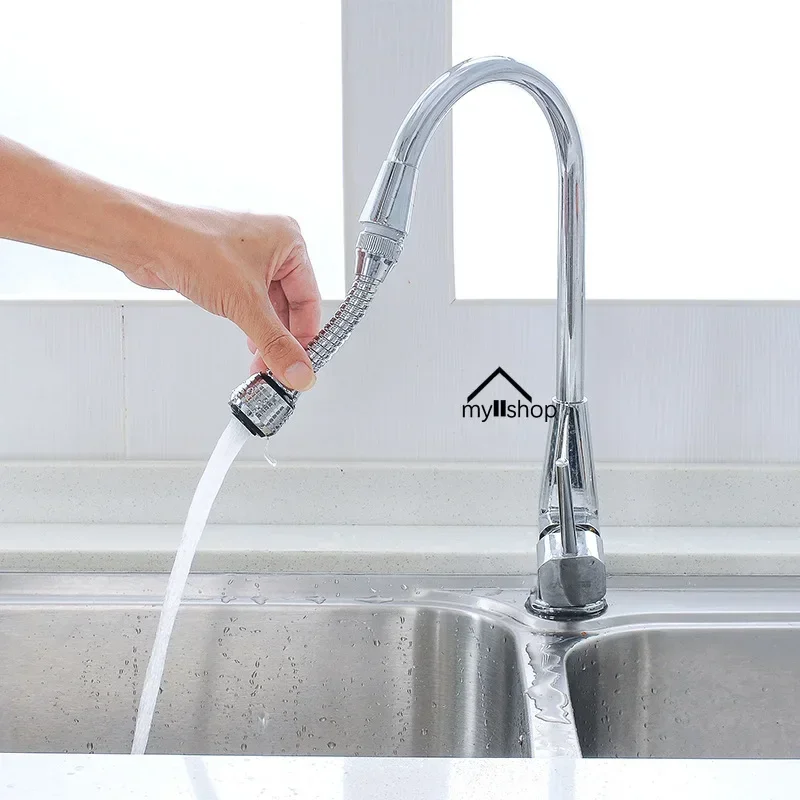 Faucet Sprayer Turbo Flex 360° Extension Part Home Sink Bathroom Stainless Steel Kitchen Gadgets Bathroom Products Accessories