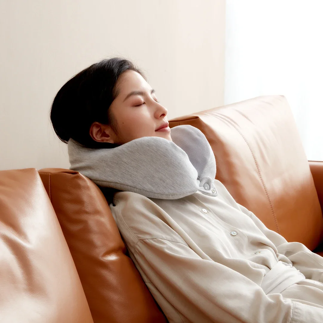 MIUI-وسادة رقبة طبيعية من اللاتكس على شكل حرف U ، وسادة رقبة تايلاندية ، وسادة تقشير ، سفر طائرة ، استراحة غداء ، وسادة نوم ، 8 ساعات