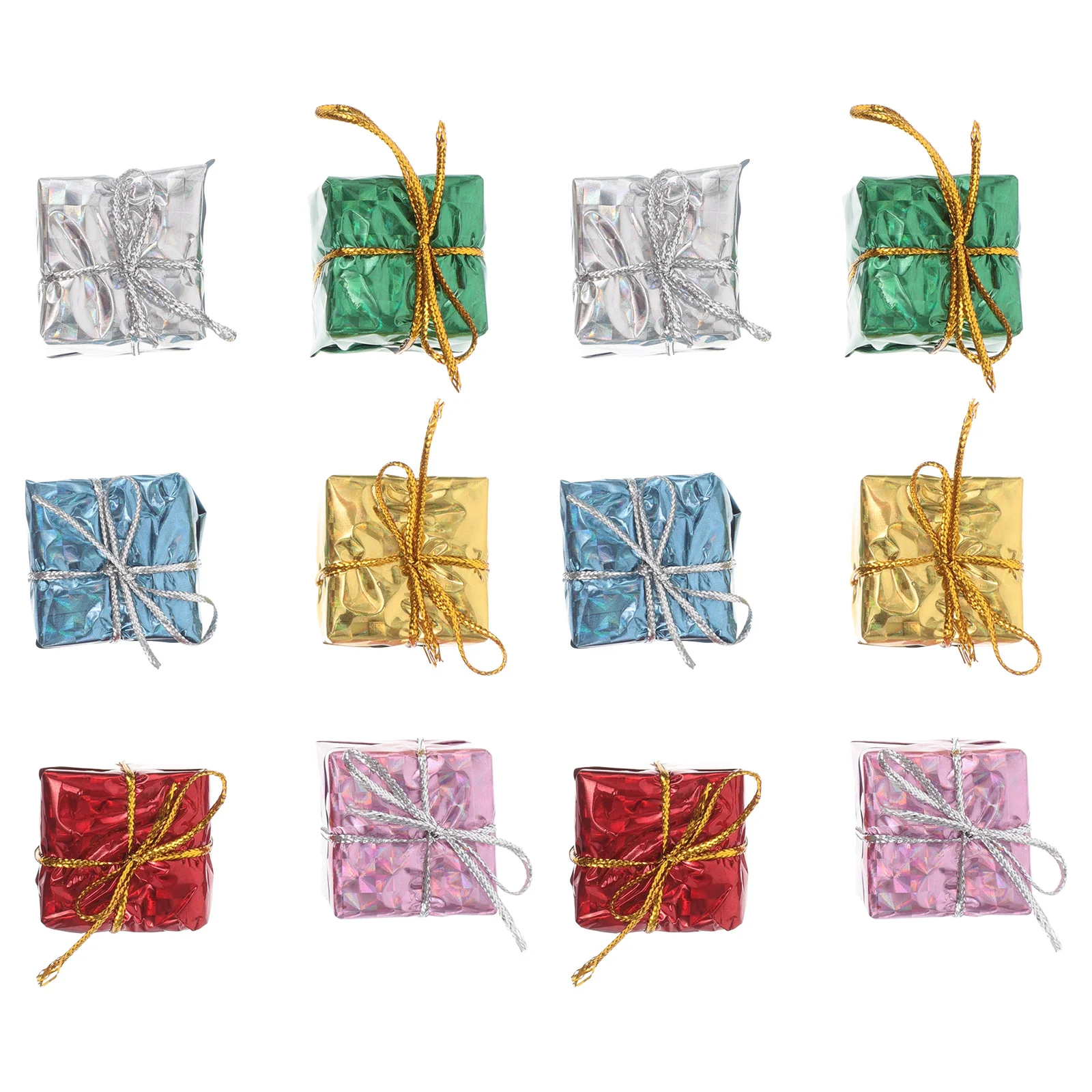 

72pcs Small Gift Bag Decorative Pendant Christmas Hanging Decorations For Home Party Wall Window Fireplace Tree Ornament Family