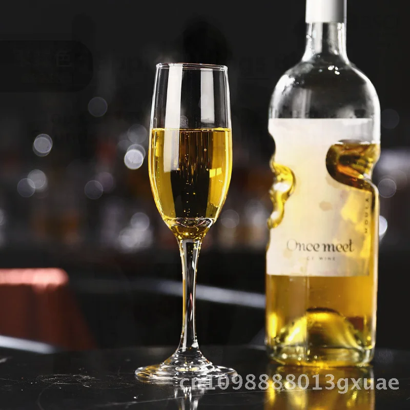 

Crystal Glass Champagne Cup 201-300ml Capacity New Chinese Style Minimalist Design for Wine Tasting Goblet Sweet Wine Drinking