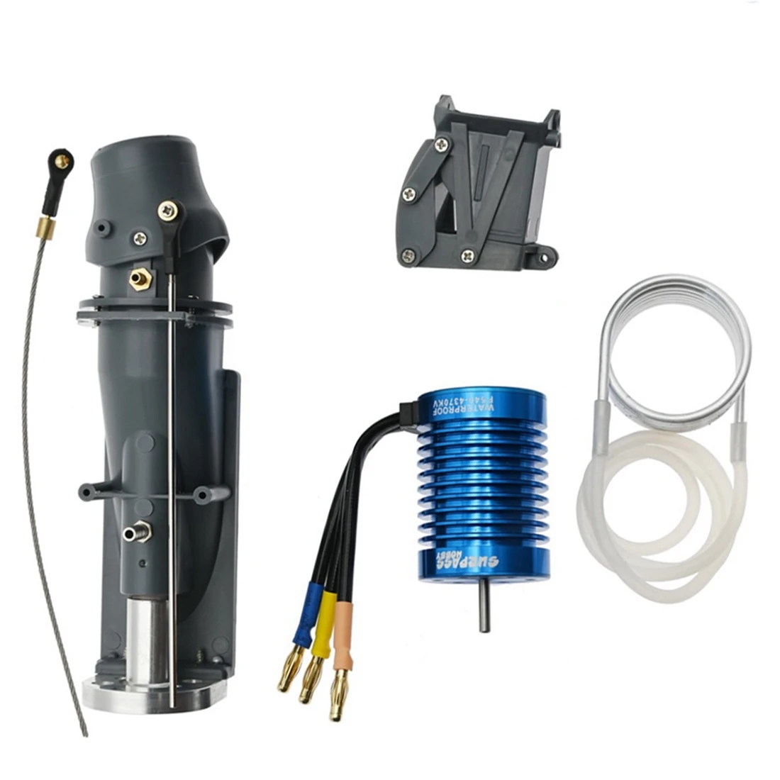 Water Jet Thruster Power Sprayer Pump Water Jet Pump with 3650 Brushless Motor + Water Cooling Jacket for RC Jet Boat