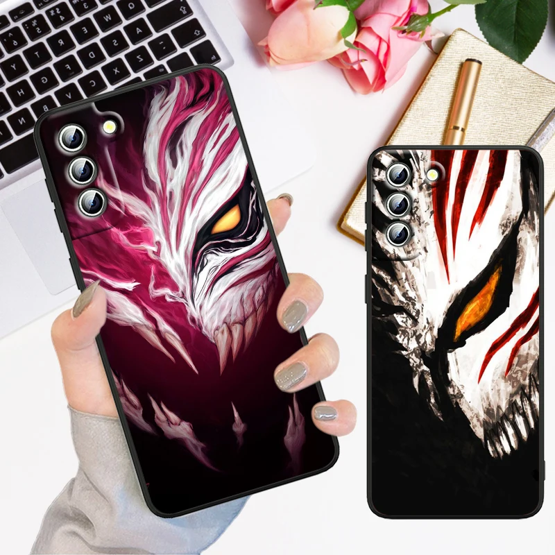 Anime BLEACH Kurosaki Ichigo Phone Case For Samsung S24 S23 S22 S21 S20 FE S10 S10e S9 Ultra Plus Lite Black Soft Cover