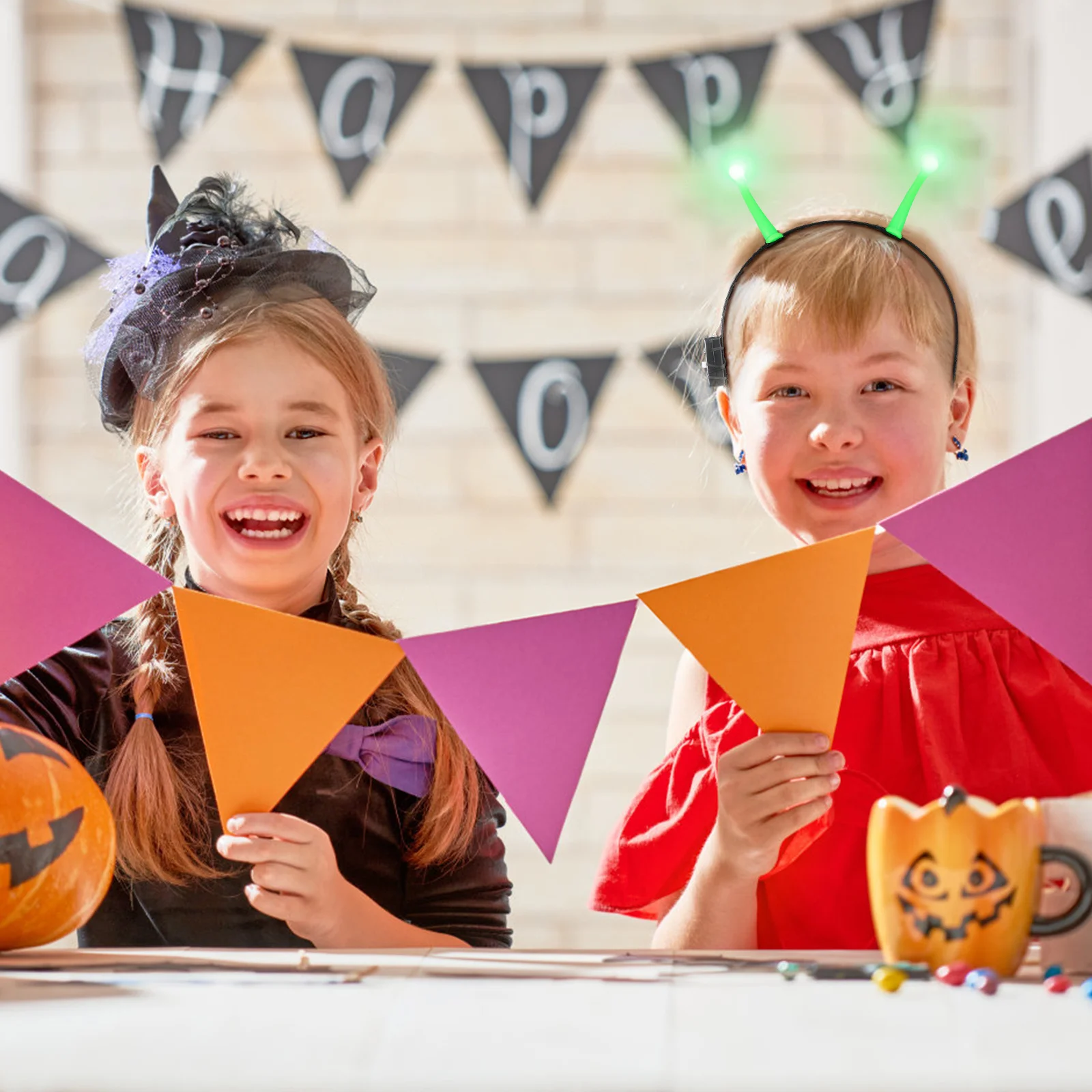 عصابات رأس تنكرية للنساء في الهالوين، رباط شعر متوهج للحفلات التنكرية، إكسسوار إلكتروني ممتع لتزيين الرأس