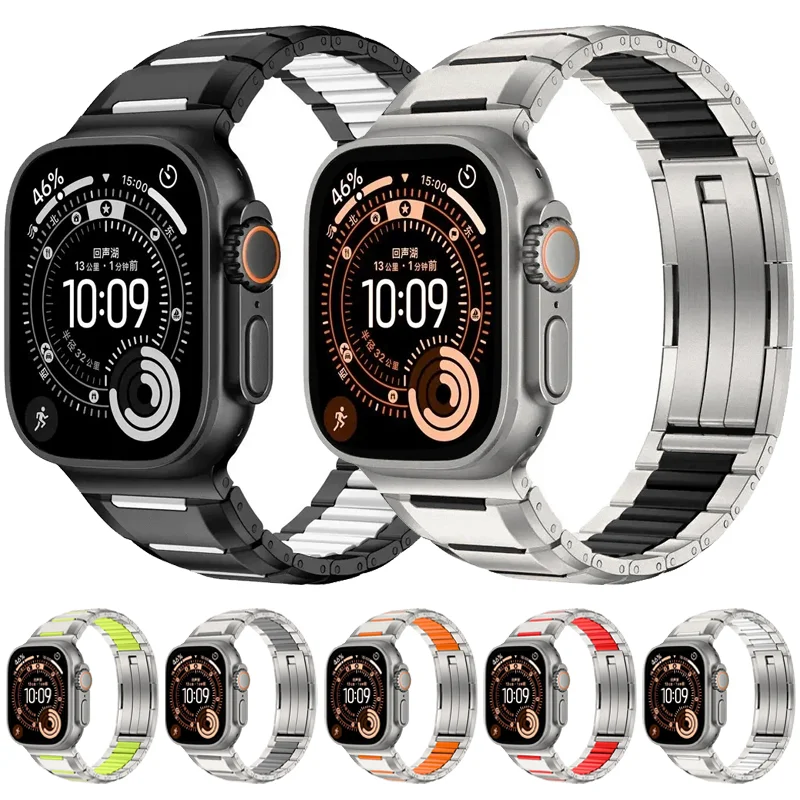 高級ステンレススチールストラップ-iwatch-ultra-49mm-シリーズ11-10-46mm対応-スポーツラバーバンド-apple-watch-9-8-7-6-se-45mm-44mm対応