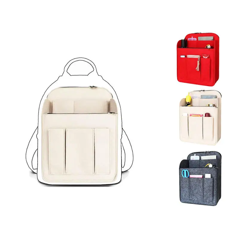 منظم حقيبة الظهر، منظم محمول لتخزين حقيبة الكتف لإدخال الملحقات الإلكترونية مع جيوب كثيرة