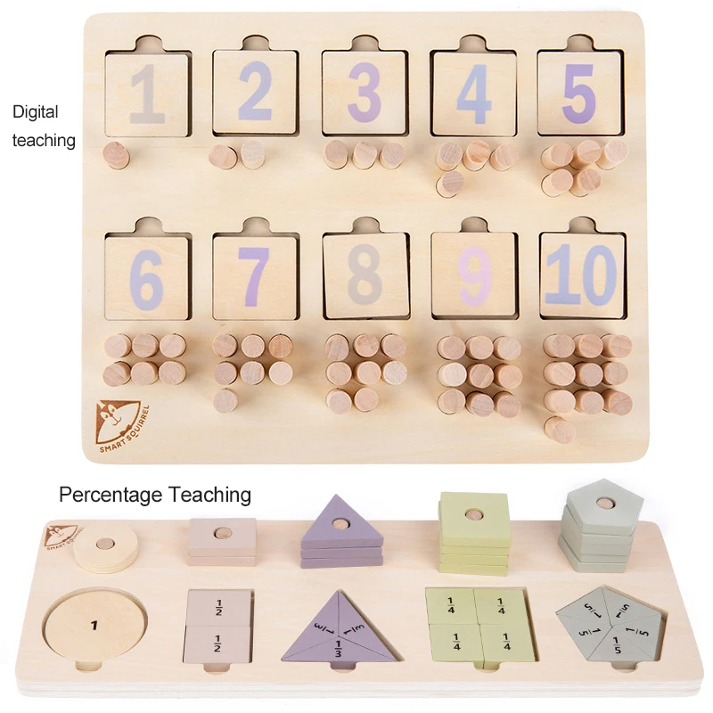 

Montessori Teaching Aids Geometries Panels Wooden Puzzles Matching Panels Children's Educational Toys Puzzle Demonstrator