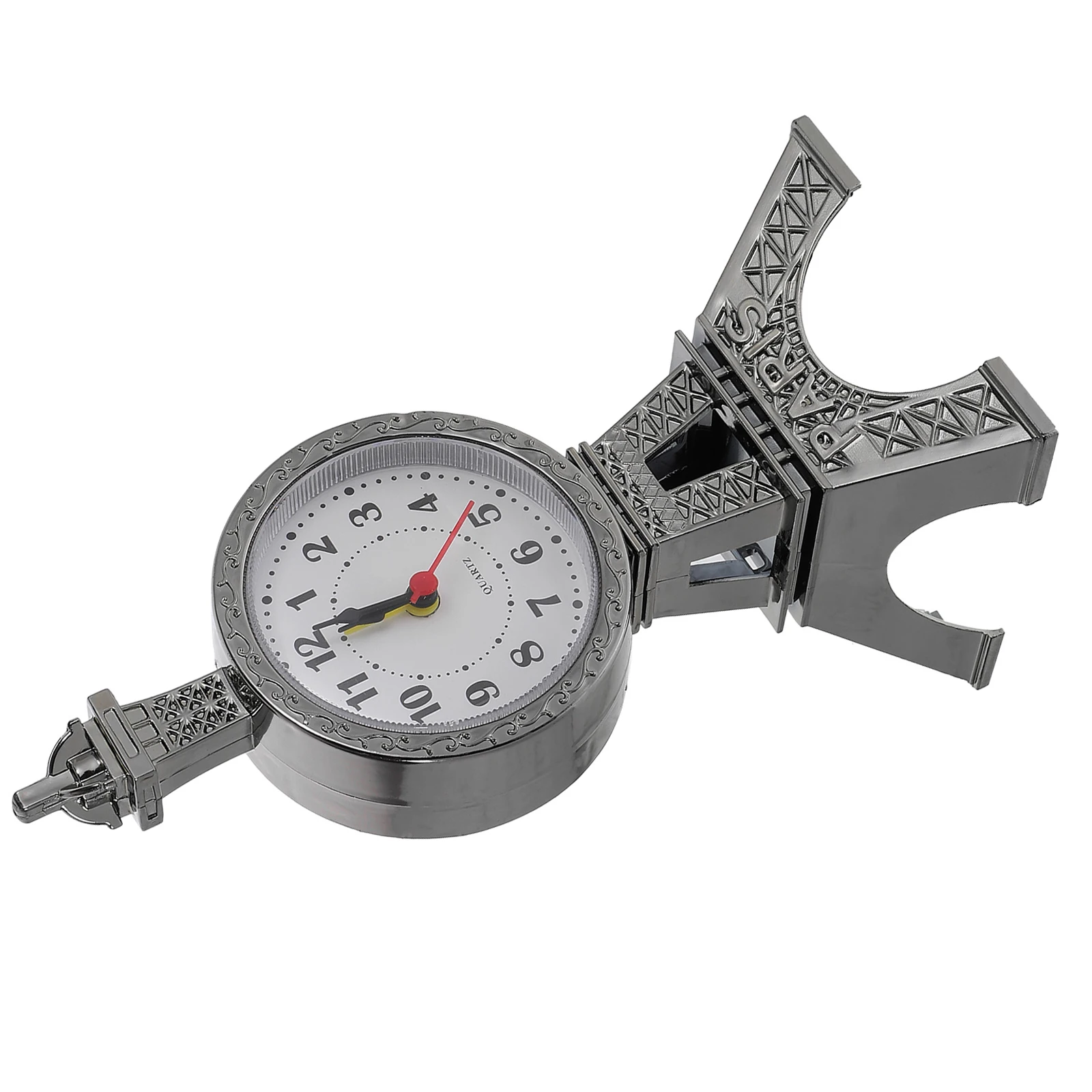 

Small Desk Alarm Clock with Eiffel Tower Design Vintage Style Table Clock for Bedroom Office Desktop Bedside Clock