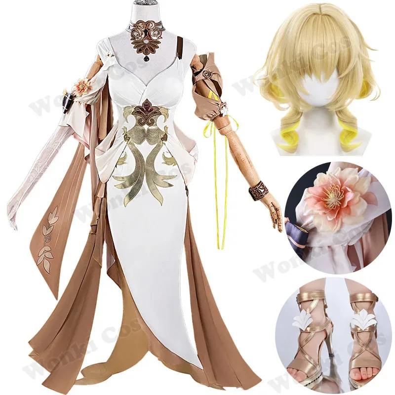 

Star Rail Aglaea Cosplay Costume Wig Hair Aglaea Cosplay Shoes for Game Women Carnival Outfits Role Play Suits