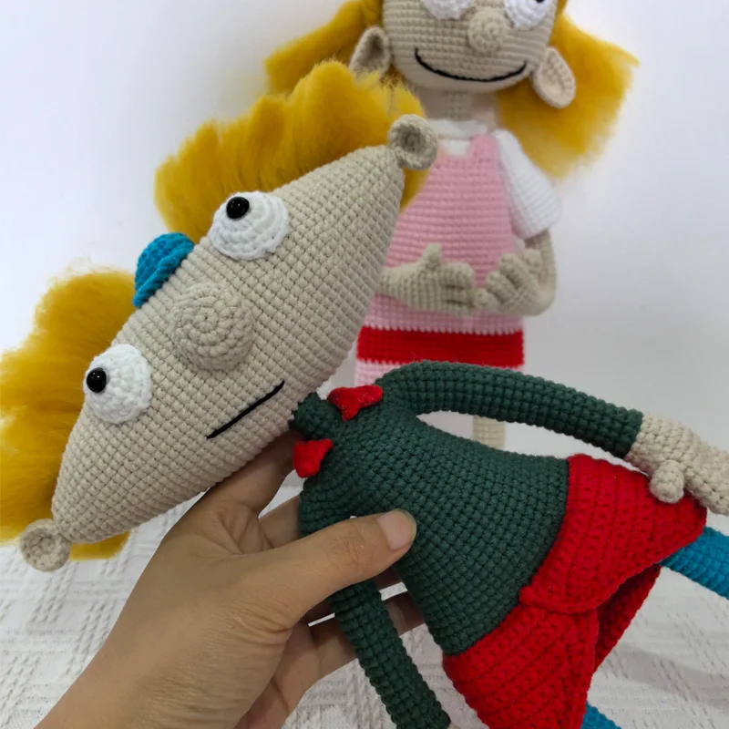 Knitting Oye Arnold and Helga Pataki Dolls Handmade Birthday Gift Crochet Soft Cotton Toys Handmade Knitted Toy (finished produc