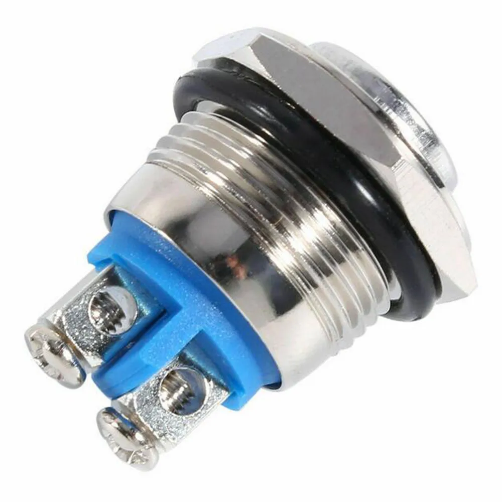 

30 AMP Waterproof Momentary Button Switch for 12V Circuit Control 16mm Starter Nitrous with Nickel Plated Brass