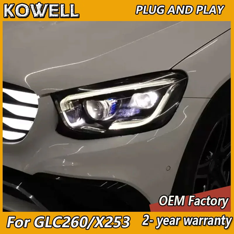 Car Styling for Mercedes GLC Headlight 2016-2019 X253 Headlamp Benz GLC260 GLC300 DRL Turn Signal Low High Beam Projector Lens