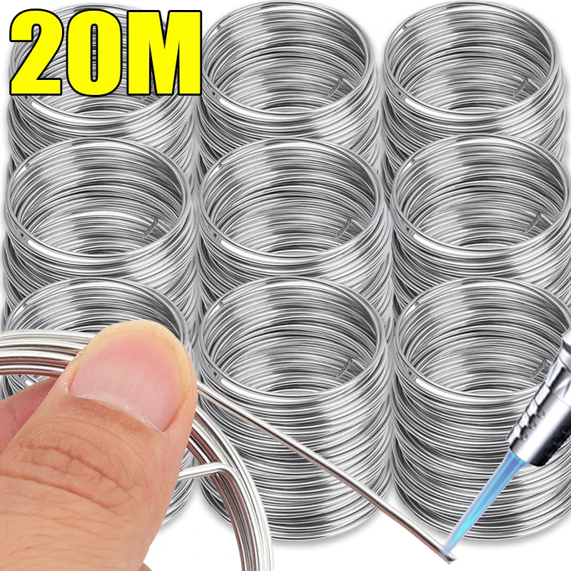 20/1M Universal Stainless Steel Soldering Wire Low Temperature Easy Melt Aluminum Copper Iron Metal Welding Wires Solder Rods