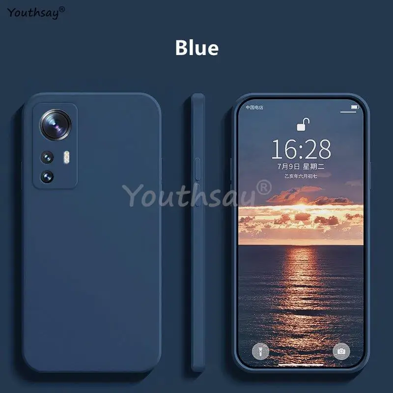 For Xiaomi 12T Pro Case Xiaomi 12T 12 13 13T Pro 12 Lite Cover Funda Coque Soft Original Liquid Silicone Case Xiaomi 12T Pro