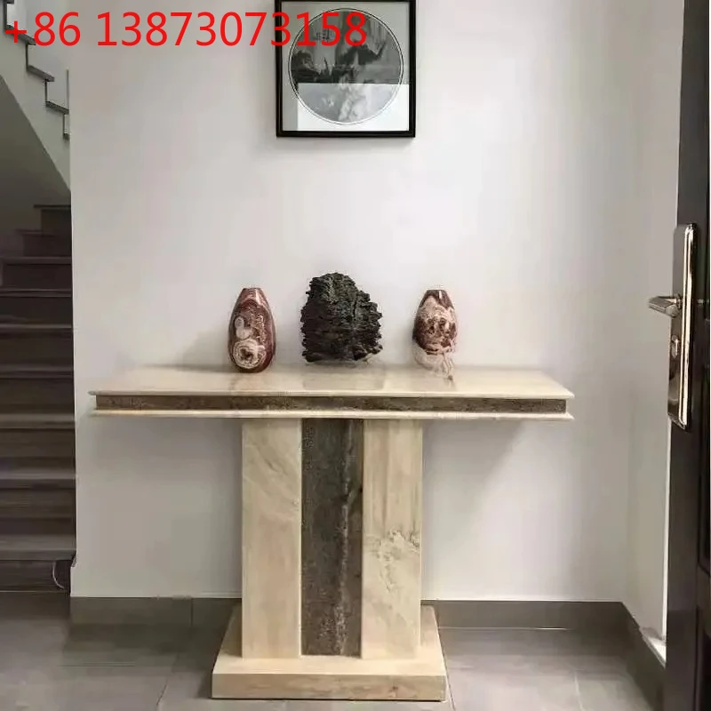Marble display stand porch jewelry flower stand gray white