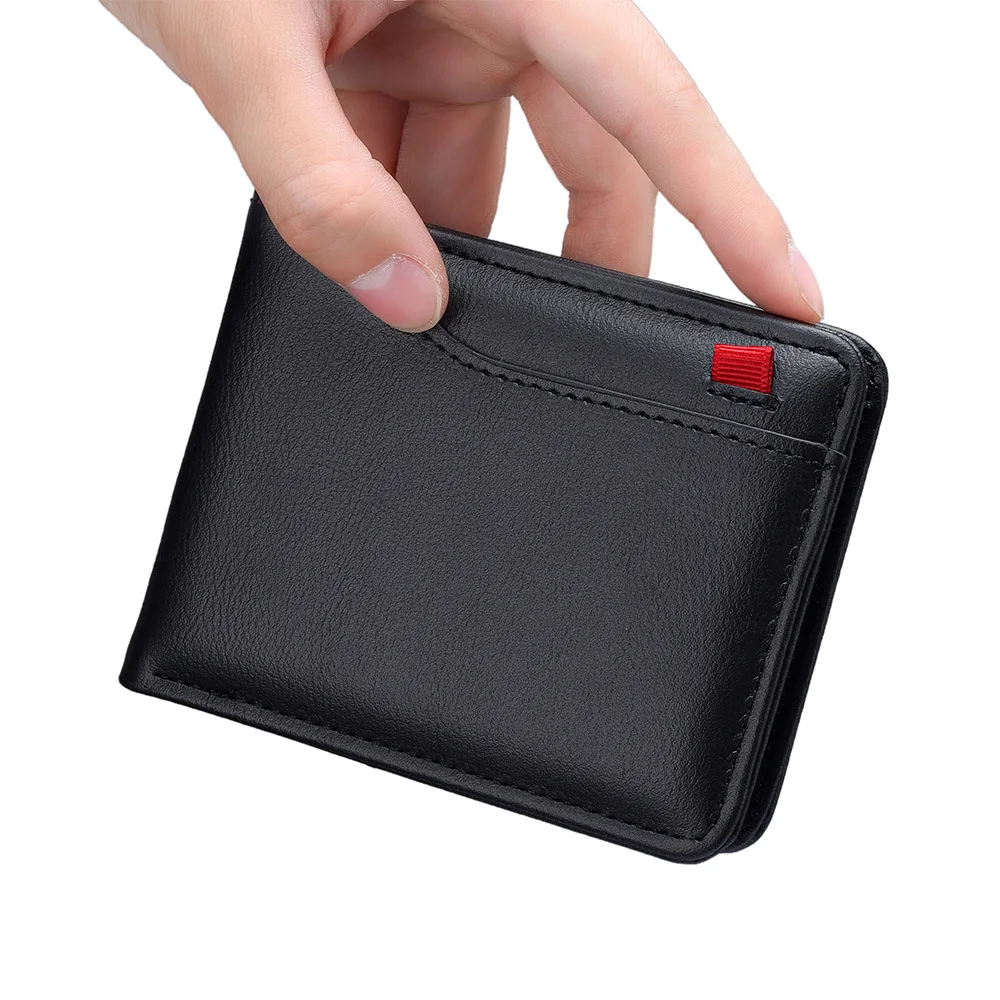 Luxury Classic Men's Short Wallet Ultra Thin Business Male Bifold Wallets Pu Leather Casual Coin Pocket Male