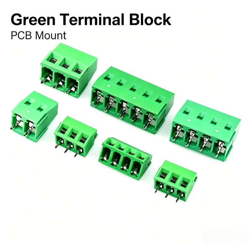 10Pcs/Lot KF128-2Pin/3Pin 2.54/3.5/3.81/5.0/7.5mm Spacing Terminal Block Splice Terminal Screw Type  PCB Screw Terminal 300V 10A