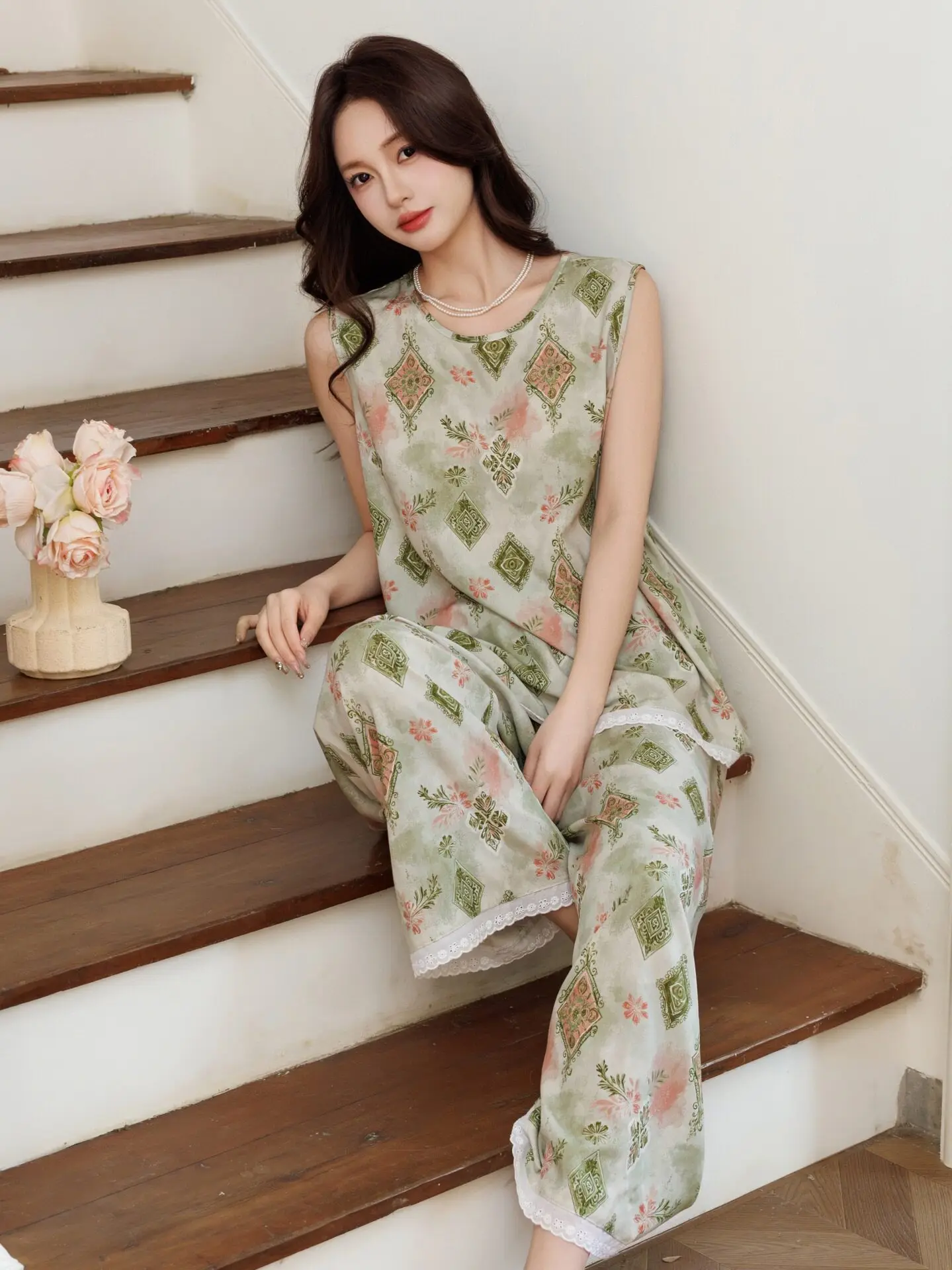 nuovo-set-estivo-da-donna-per-dormire-in-cotone-e-seta-pantaloni-a-gamba-larga-canotta-sottile-senza-maniche-pantaloni-lunghi-adatto-per-esterni-stampa-floreale-fresca