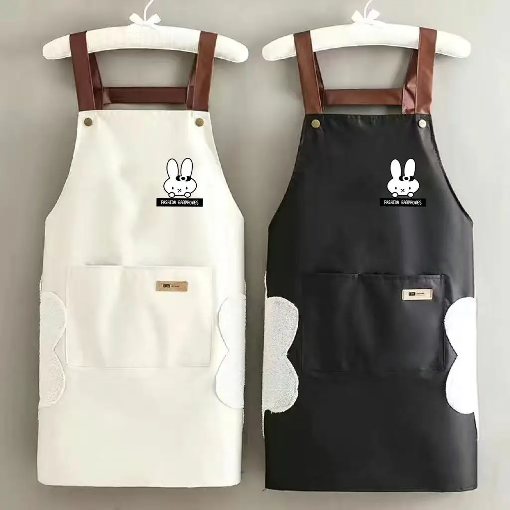 Miffy Waterproof Oil Resistant Impermeable Apron Fashion New Style Kitchen Cooking Waist Cover Customizable Workwear for Home
