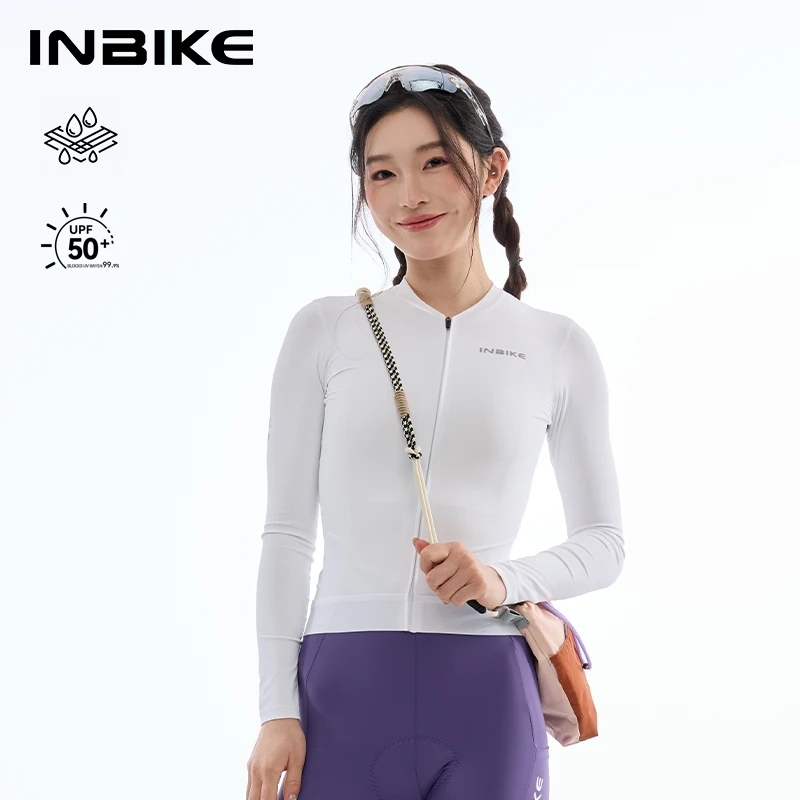 

INBIKE Women's Cycling Jersey Summer Outdoor Sunscreen Cycling Shirt Quick Drying Breathable Road Bicycle Long Sleeves Clothing