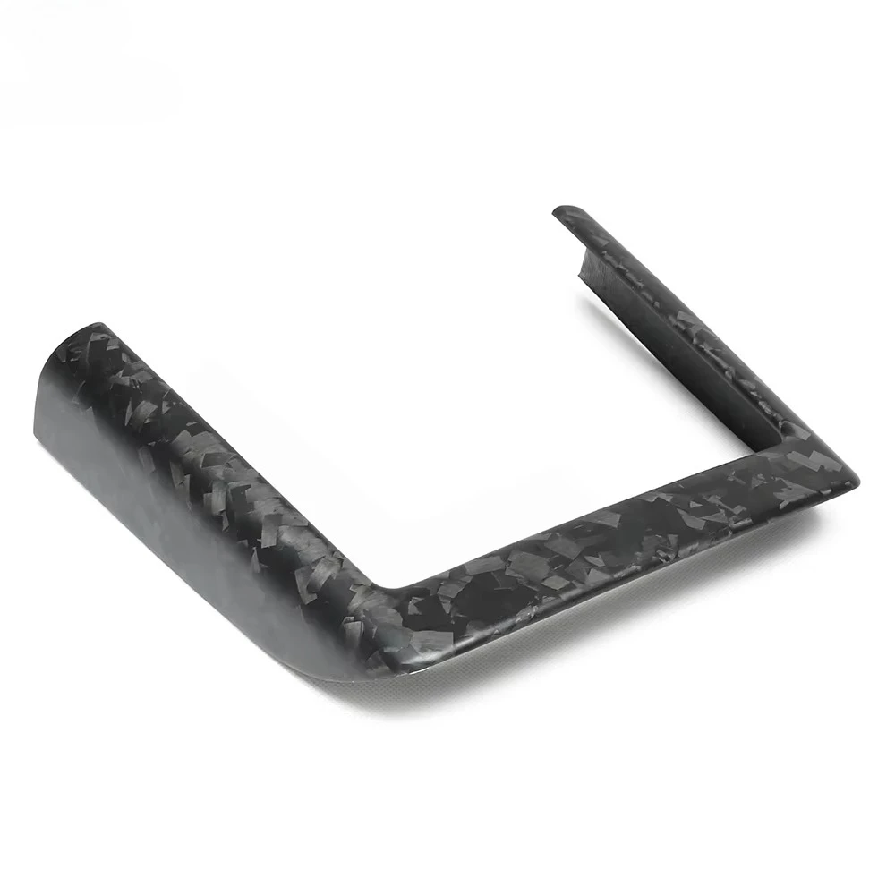 Interior Forged Dry Carbon Wireless Charger Frame Cover for 25+ Tesla Model Y Juniper & Model 3 Lightweight Sports Accessory