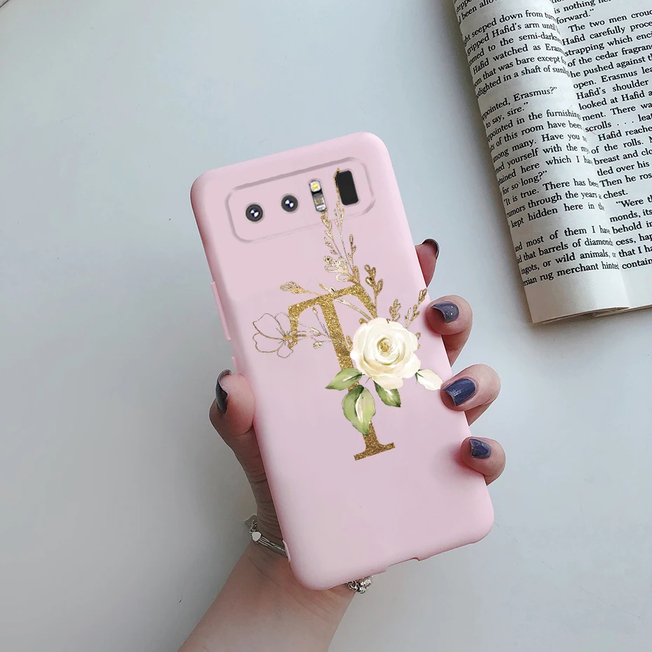 For Samsung Galaxy Note 8 Case SM-N950F Cute Letters Coque Soft Silicone Phone Case For Samsung Note 8 Note8 Cover Fundas Bumper