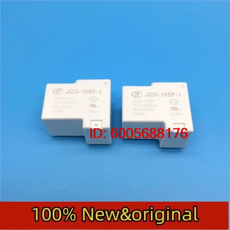 10PCS JQX-105F-1-220A-1HST Hongfa Relay 220VAC Normally Open 4 Pins 30A240VAC HF105F Original & Brand New