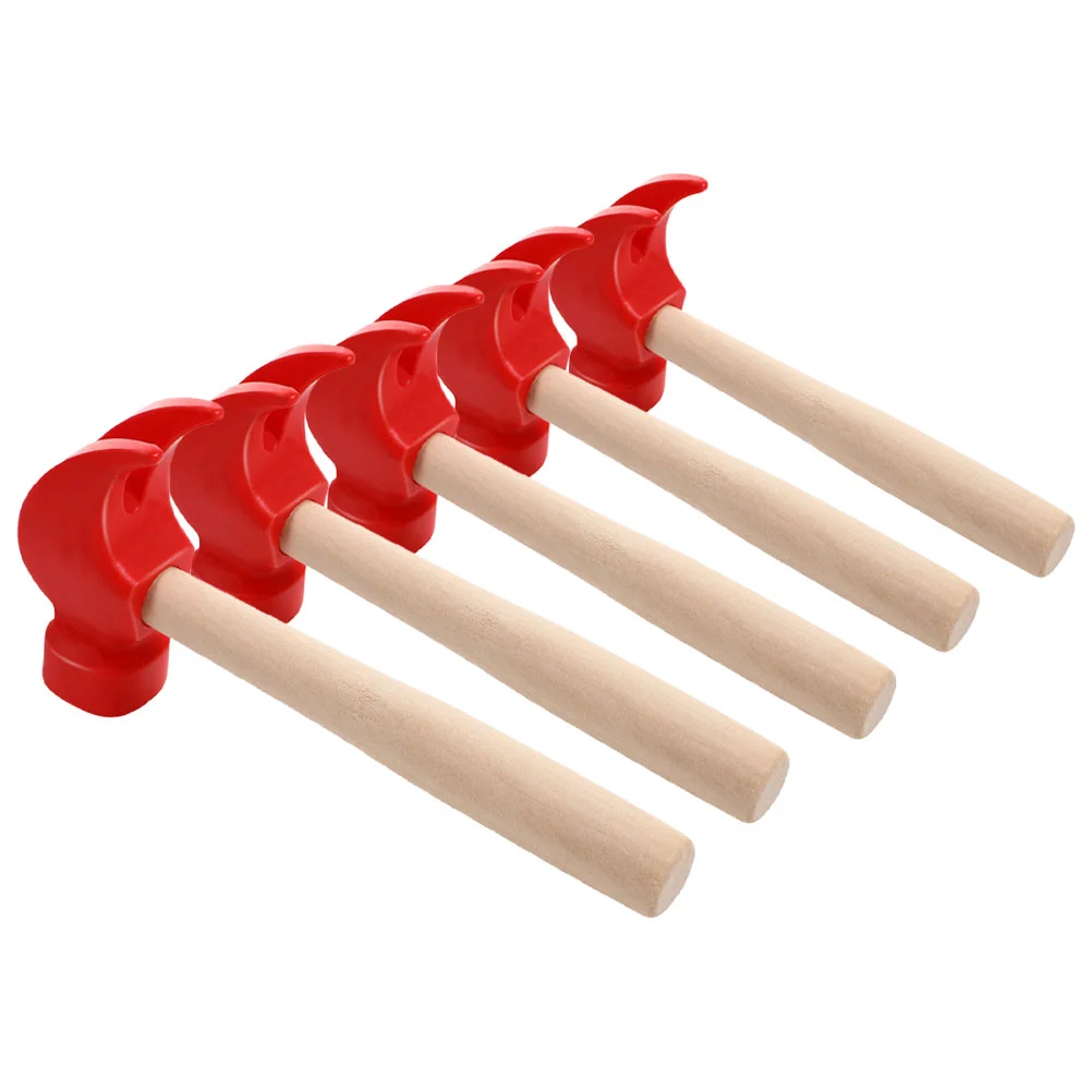 

5 Pcs Simulated Small Wooden Toys Mini Seafood Shellfish Cracking Tool Construction Tools Gavel Child