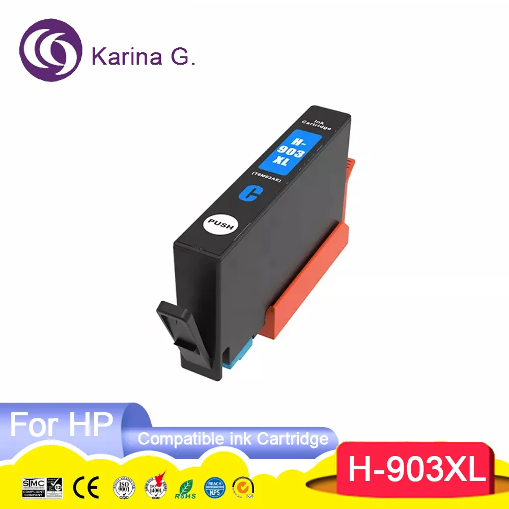 903 907 XL 903XL 907XL Premium Compatible Color Tinta Inkjet Ink Cartridge For HP903 for HP Office jet 6960 6968 6970 Printer