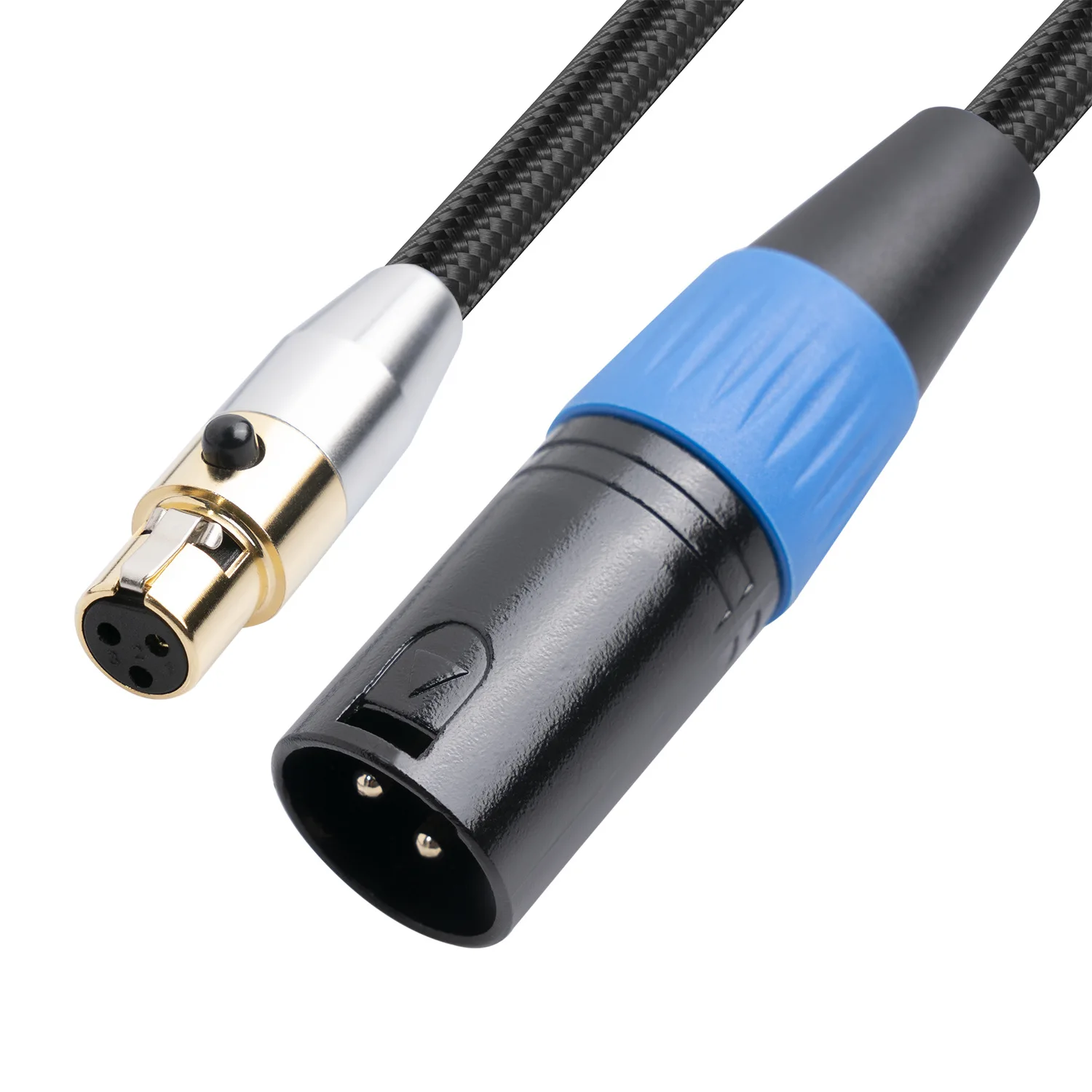 มินิ XLR หญิงถึง XLR ชายการ์ดเสียงสดกล้องไมโครโฟน Canon แบบสองทิศทาง dual SHIELDING ADAPTER CABLE ม