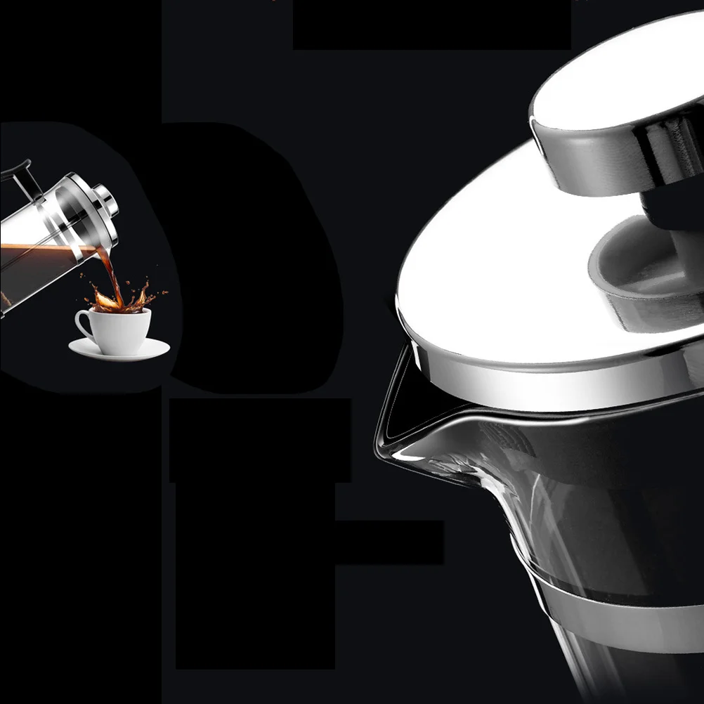 

Stainless Steel Coffee Filter Pot 600ml Multi-Function Manual Press Tea Infuser Heat Resistant Filter Teapot Fashion Coffee Pot