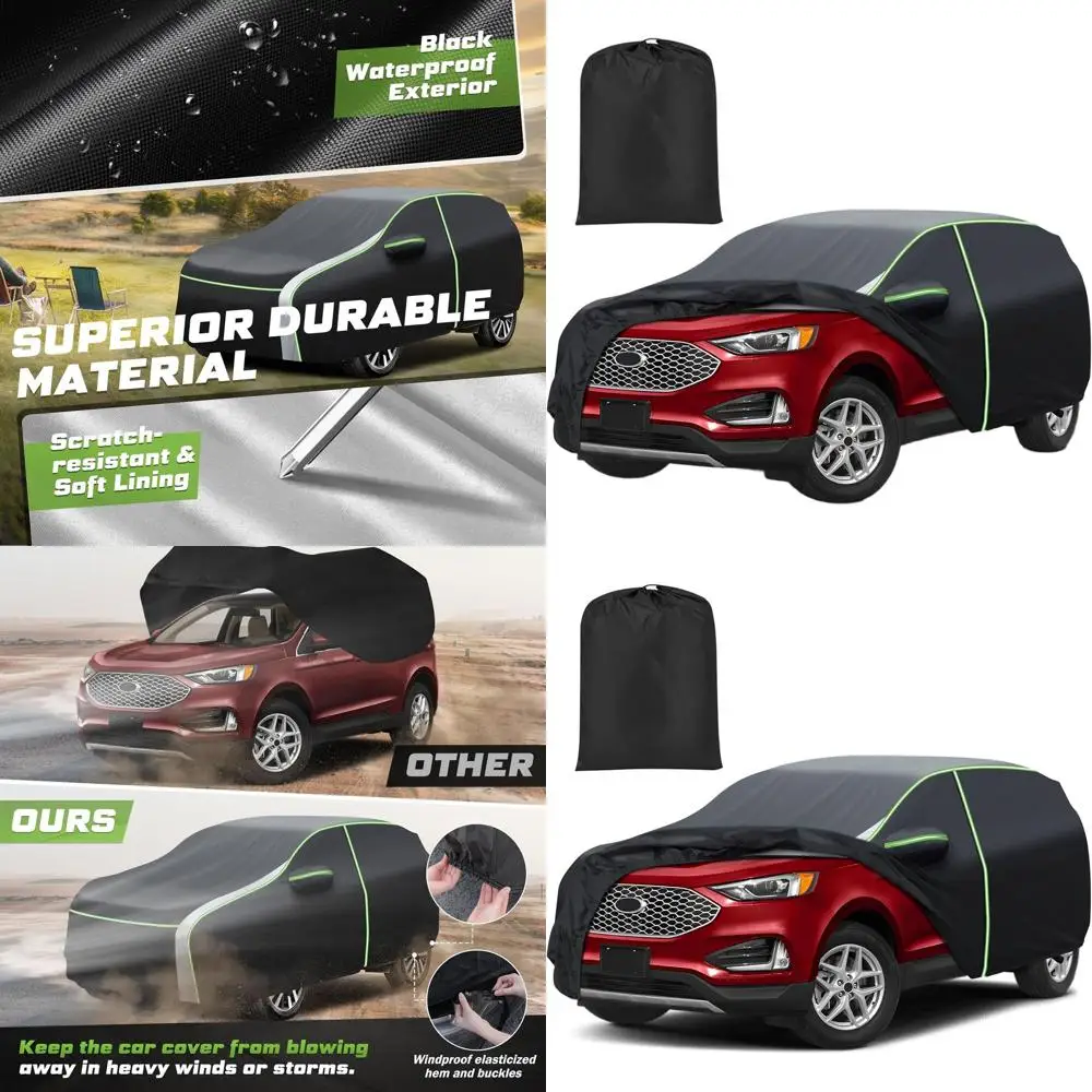 

Universal 7-Layer Waterproof Car Cover with Zipper Door and Reflective Strips for 2007-2026 Models