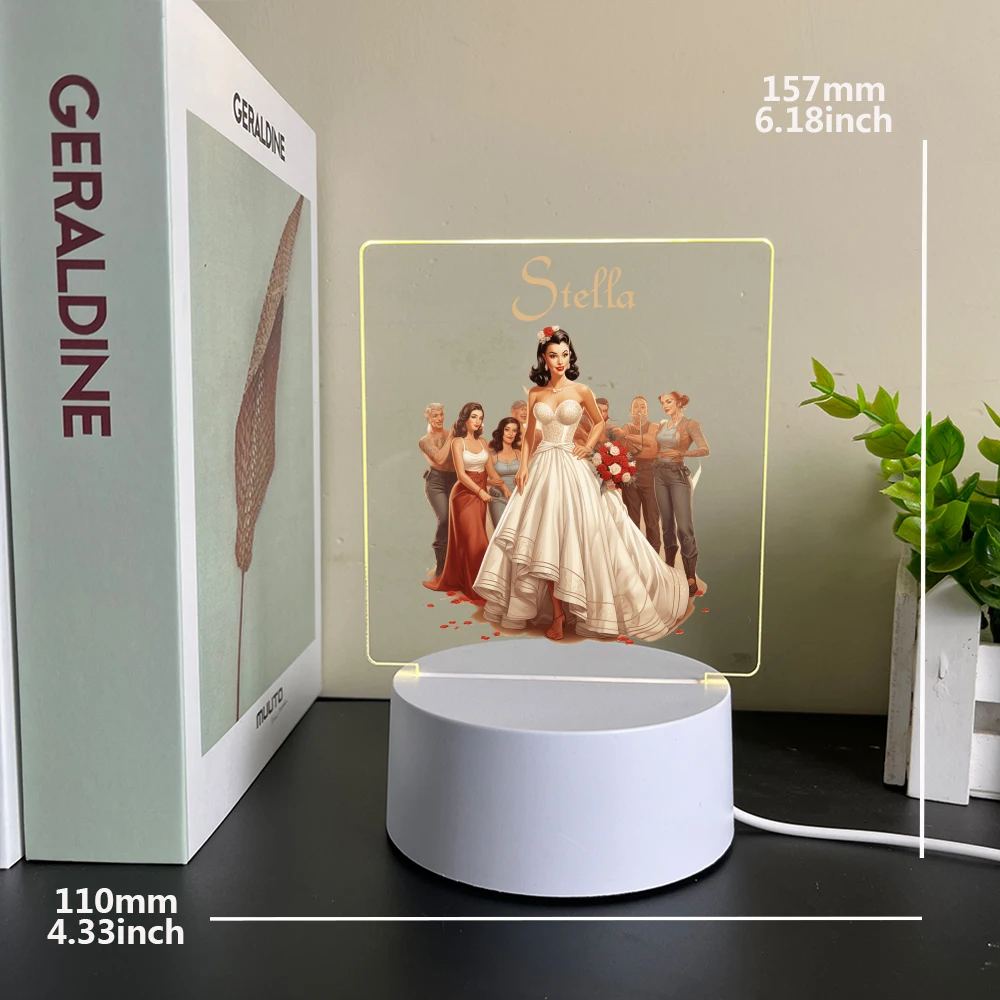 【 7-Color RGB Customization 】 Small Night Light Customization Queen Pattern Bedroom Bedhead Atmosphere Light Christmas Gift for