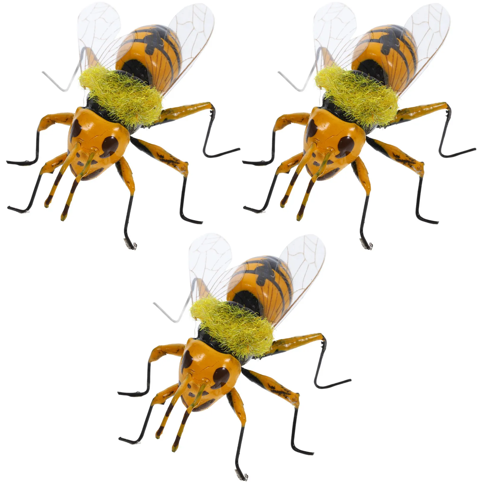 

3Pcs Simulation Realistic Desktop Decoration Educational Prop Lifelike Plastic Bee Cognition Children Toy